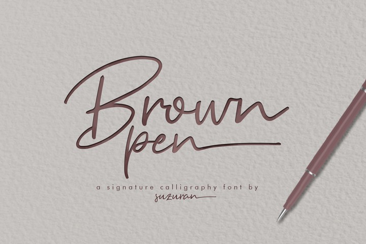 Beispiel einer Brown Pen Regular-Schriftart